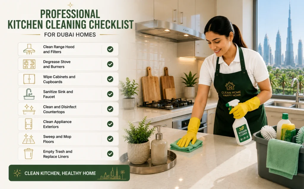 Professional Kitchen Cleaning Checklist for Dubai Homes