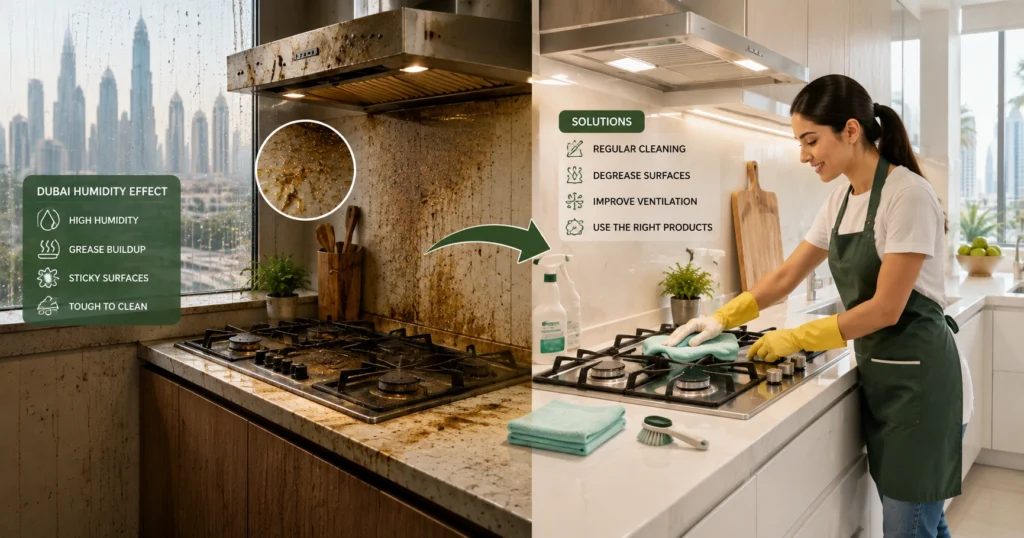 How Dubai’s Humidity Makes Kitchen Grease Harder to Remove: Tips and Solutions for a Cleaner Kitchen